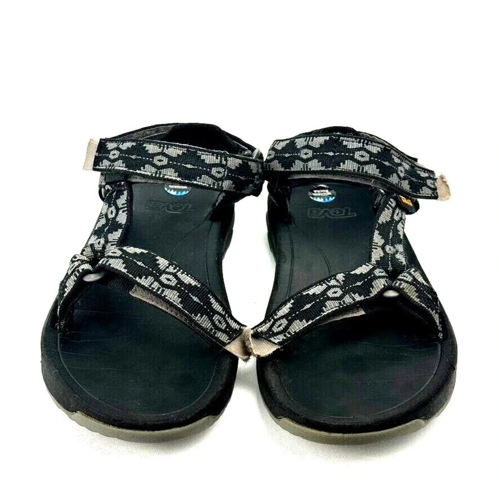 Teva Hurricane Sandals Kids 5 XLT 2 Sport Black Geometric Hook And Loop Outdoor